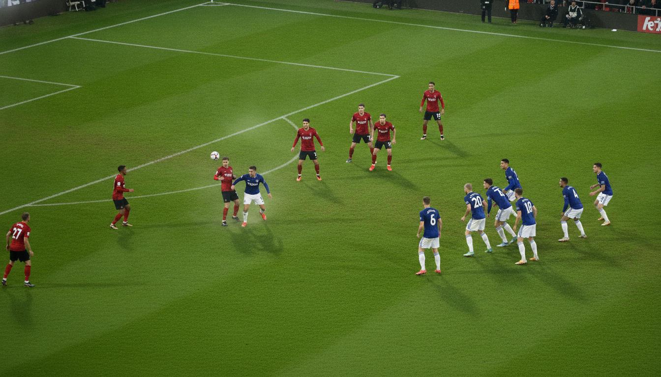 Arsenal players pressing in a structured formation against Chelsea's low block